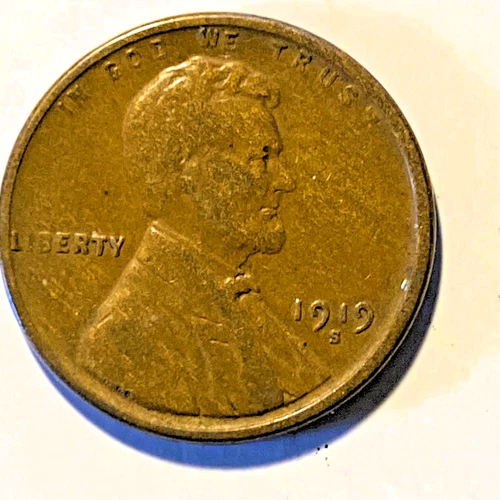 1919- S  Lincoln Wheat Cent,  VF,  Good Details