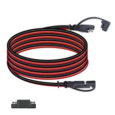 16AWG 12FT Battery Charger Cable, SAE to SAE Terminal Quick Disconnect Harness,