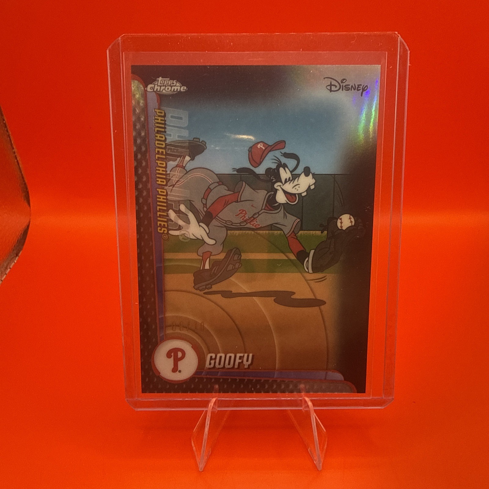 2025 Topps Chrome Update Goofy Away Jersey Black Refractor /10 Phillies Disney