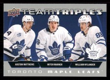 2021-22 Upper Deck Team Triples Auston Matthews / Mitch Marner / William