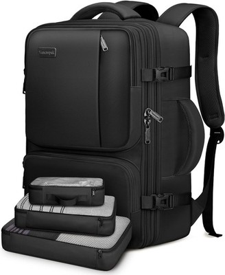 Vancropak 47L Expandable Carry On Travel Backpack w/3 Cubes Flight Approved