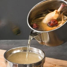  1Pc 1000ML Stainless Steel Household Oil Filter Drink Soup Separator To Filter