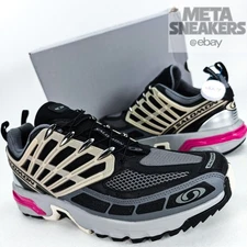 Salomon US 13 Mens Black/Alloy/Feather Gray Retro Trail Run ACS Pro Advanced NIB