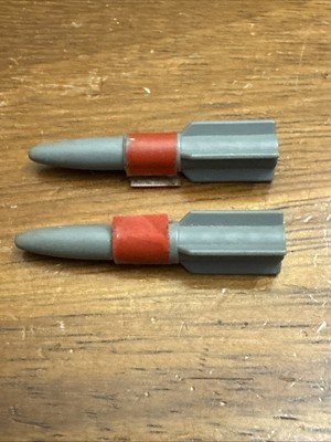 (2) 1984  G.I. Joe Missile Defense Unit MISSILE rocket bomb original part