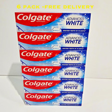 Colgate Advanced White Toothpaste 100ml x6 | Whitening Toothpaste | Free Post 17.15 per litre