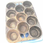 Wagner Ware Griswold Dual Logo Cast Iron Muffin Pan 11 Cup Popover USA Vintage