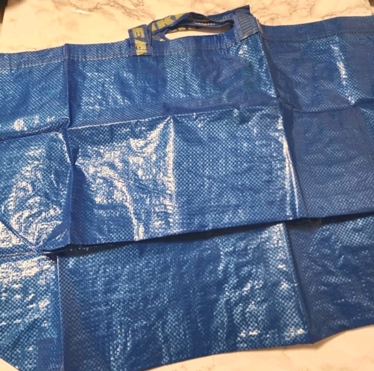 Ikea Frakta Big Blue Borsa Portaoggetti Riutilizzabile 71L Stoccaggio - Foto 5