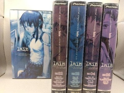 Serial Experiments Lain VHS Complete Set 5 Volumes Pioneer Anime
