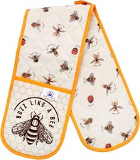 Double Oven Gloves Heat Resistant - Oven Mitts Cotton Uk For Cooking, Baking