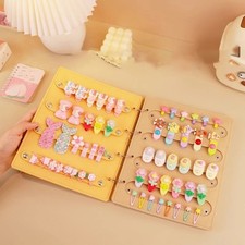 Kids Accessories Hair Jewelry Organizers Book with Multiple Storage Pockets