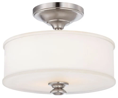 Minka Lavery 4172 Harbour Point 2 Light 14"W Semi-Flush Ceiling - Nickel - Picture 1 of 12