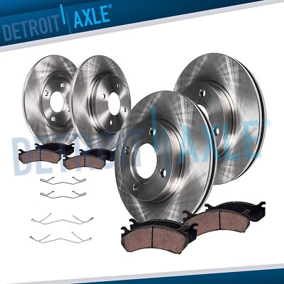 8pc FWD Front Rear Disc Brake Rotors Brake Pads for 2018 - 2021 Ford EcoSport