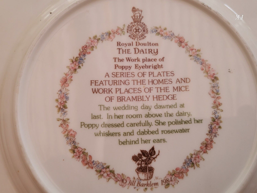3 x Royal Doulton Brambly Hedge "Homes & Work Places of Mice" Series of Plates - Picture 8 of 11