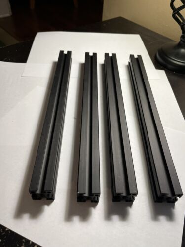 LOT (4) 80/20 T-SLOT ALUMINUM EXTRUSION 1" X 1" X 12"