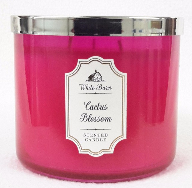 Bath Body Works Cactus Blossom 3Wick Filled Large Scented Candle 14.5 White Barn eBay