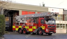 Photo 6x4 Fire appliance, Belfast Ballyhackamore Turntable ladder outside c2011