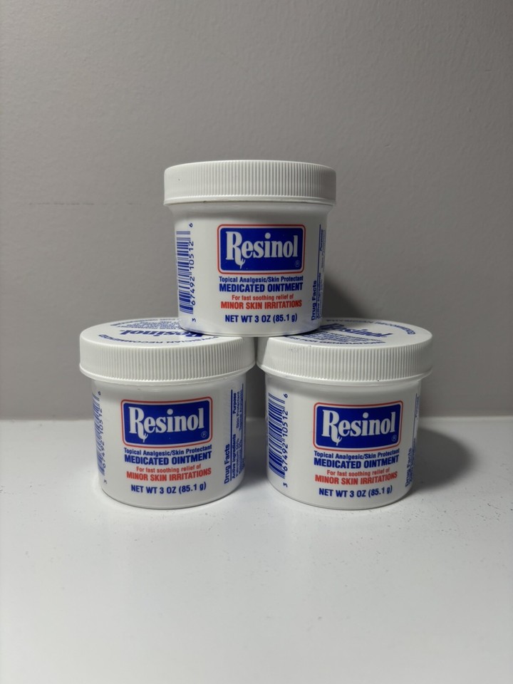 Resinol Medicated Ointment Minor Skin Irritation Fast Relief Soothing 3