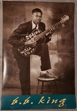B.B.KING SIGNED POSTER 24x 36 INCREDIBLE FIND #1323 VERY RARE IMPORT EXACT PROOF