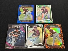 2021 Elite Extra Edition Landon Sims PRIME NUMBERS A AUTO #/227 + PRIZM/99 + 3