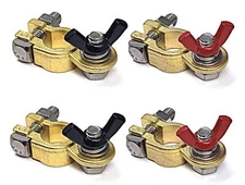 2 Pairs Brass Marine Grade Battery Terminal Top Post for Boat Car RV (Militar...