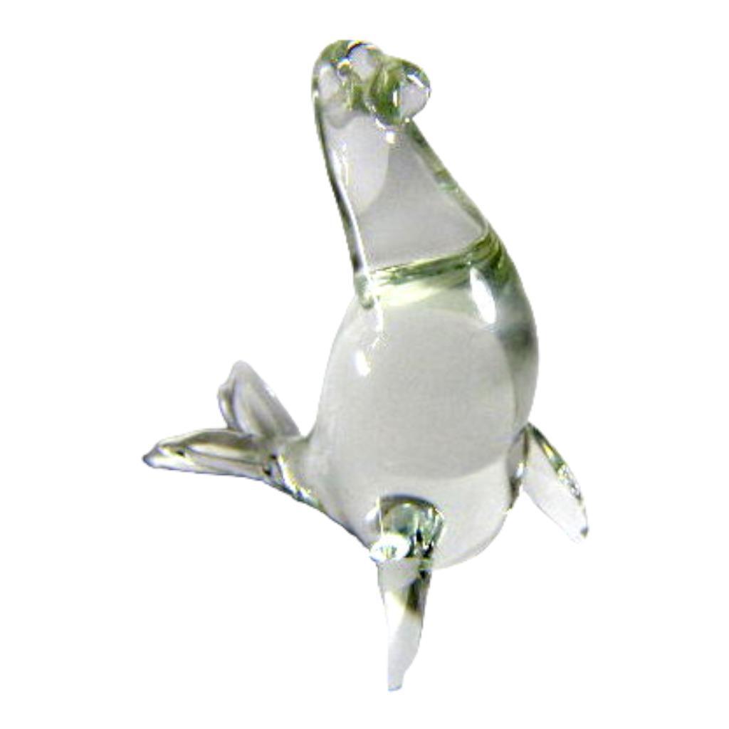 Modernist LICIO ZANETTI Murano Art Glass Standing SEAL Figurine
