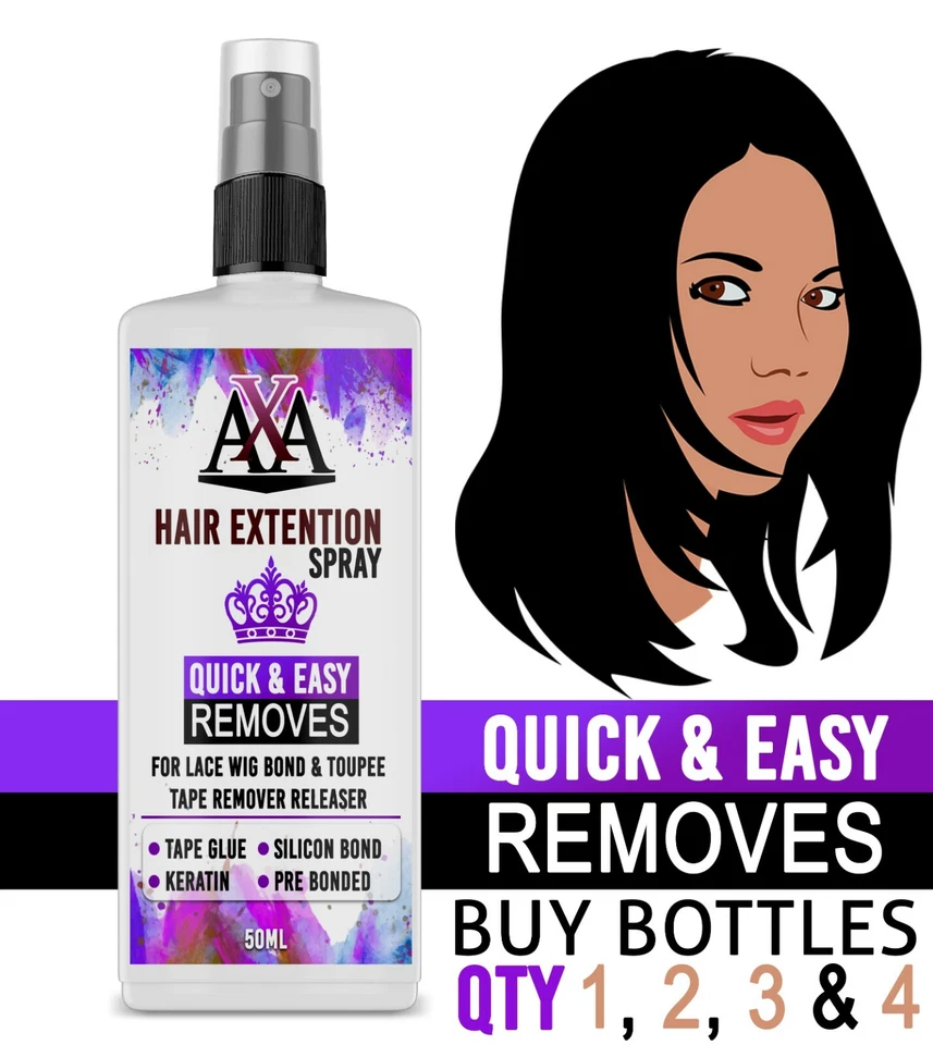 Tape Keratin Bond Remover Glue Hair Extensions Pre Bonded Remy Fast & Easy 50ml