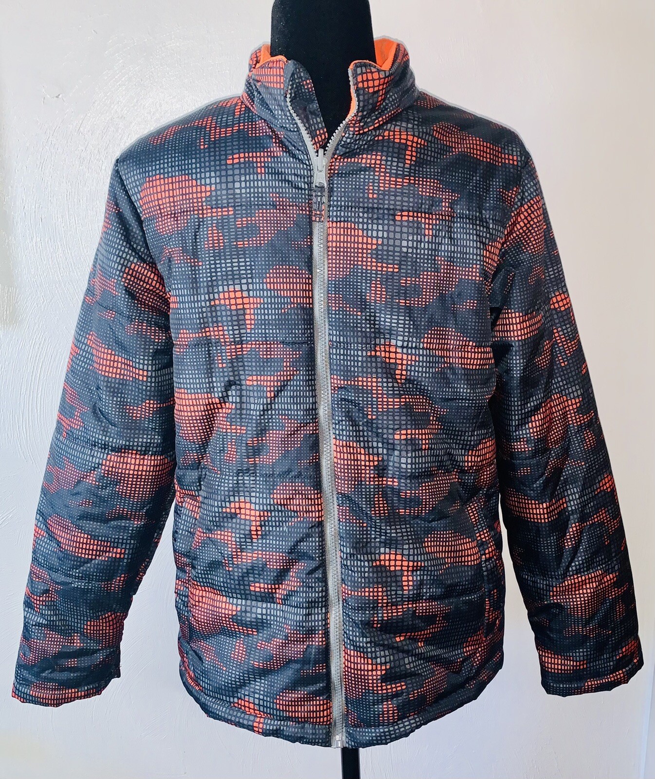 Black Camo Jacket Coat Boys XXL (18 