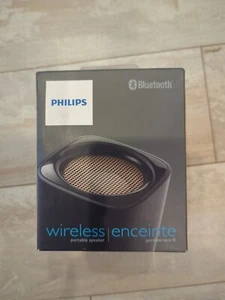 NEW Philips BT100B Wireless Mini Portable Bluetooth Speaker Black Microphone