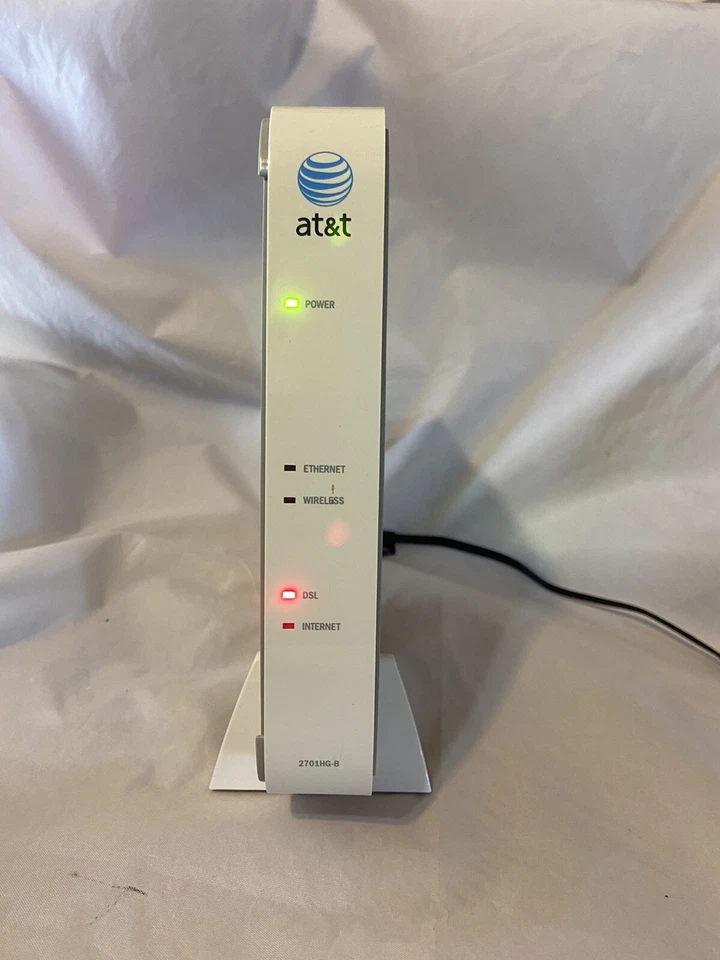 AT&T 2Wire 2701HG-B Wireless Gateway Modem Router WiFi w/ Charger, 4 DSL Filters - Image 2 of 4