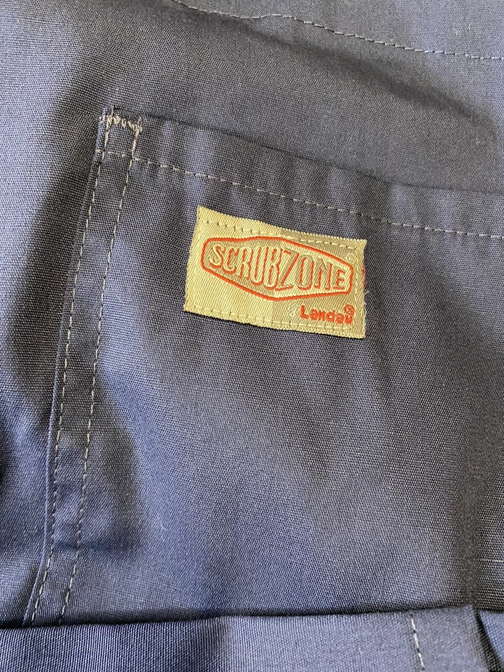 Scrubzone uniforme médico fondo exfoliante azul marino pequeño nuevo sin etiquetas Foto 3 de 4