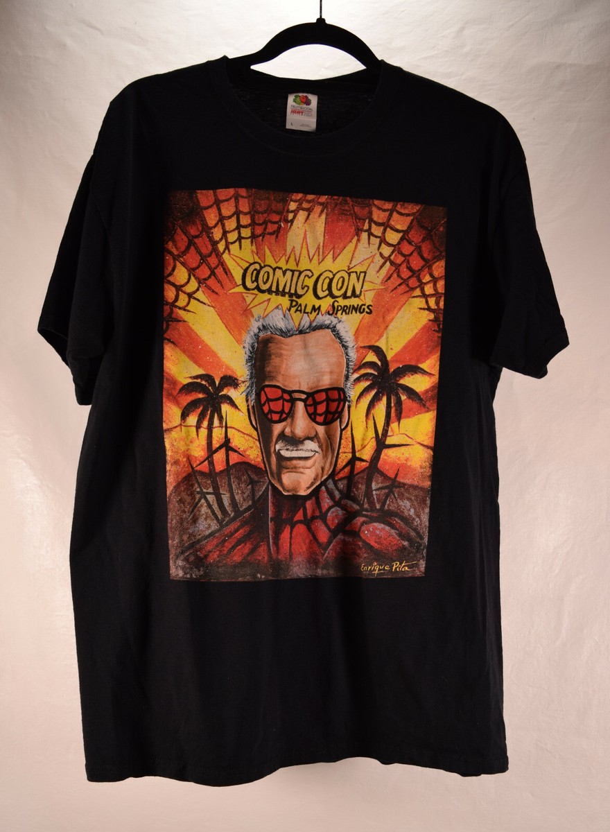 Comic Con Stan Lee T-Shirt Spiderman Style Palm Springs | eBay