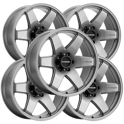 (Set of 5) Raceline 942GS Addict 16x8 5x4.5'' +0mm Gunmetal Wheels Rims 16'' Inch