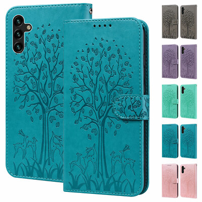 For Samsung Galaxy A10 A22 A33 A72 Embossed Pattern Flip Stand Wallet Phone Case