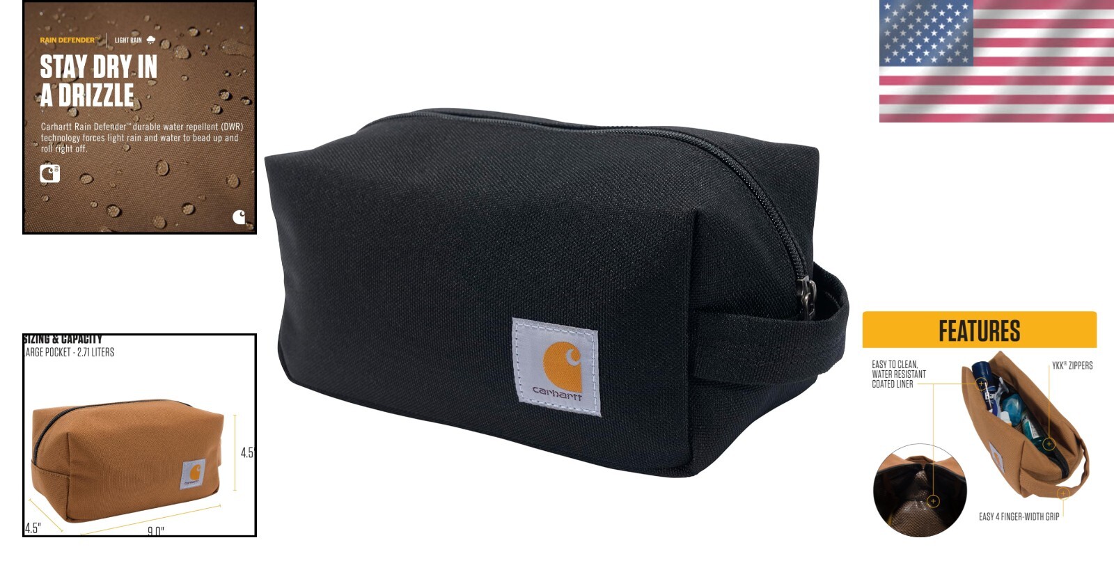 Durable Water-Resistant Toiletry Bag - Compact Travel Organizer for Essentials