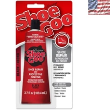 3.7 fl oz Black Waterproof Shoe Repair Adhesive - Flexible Material Sealant