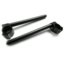 Motorcycle Clip On Handlebars 7/8" for 41mm Forks Black for Cafe Racer Pair