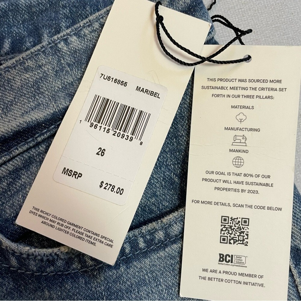 NWT New $278 7 For All Mankind Bootcut Beaded Floral Maribel Jeans
