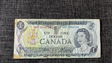 1973 Canada $1 Banknote - Circulated P #85c - Vintage Currency Collectible