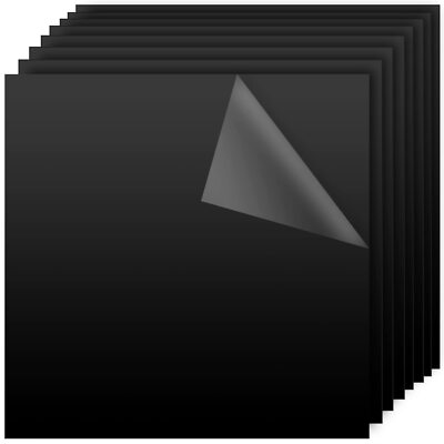 8 Black Acrylic Sheets 12 x 12 x 1/8 Inch Durable DIY Panels with Film