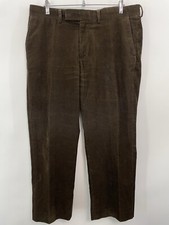 Vintage Polo Ralph Lauren Preston Corduroy Pants Wide Leg Preppy Brown Men 36x27
