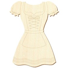 Holz Dirndl V2 - Deko Basteln 5-50 cm