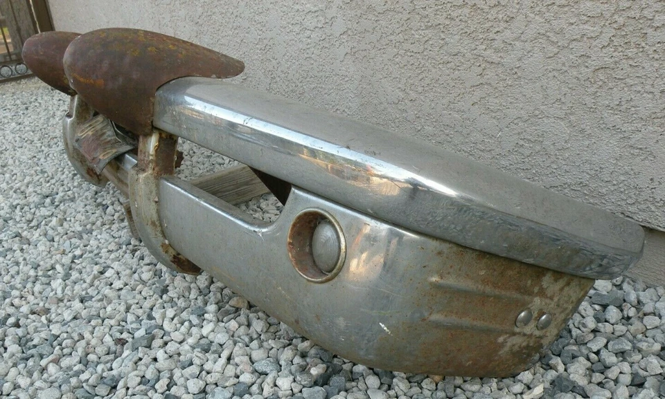X Mercury Monterey НОВЫЙ ХРОМИРОВАННЫЙ ПЕРЕДНИЙ БАМПЕР С ТРОЙНЫМ ПОКРЫТИЕМ 1952-1953 52-53 OEM - Изображение 3 из 4