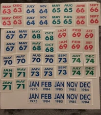 2 Connecticut License Plates.  YOM Expiration Stickers.$16. PER PAIR.