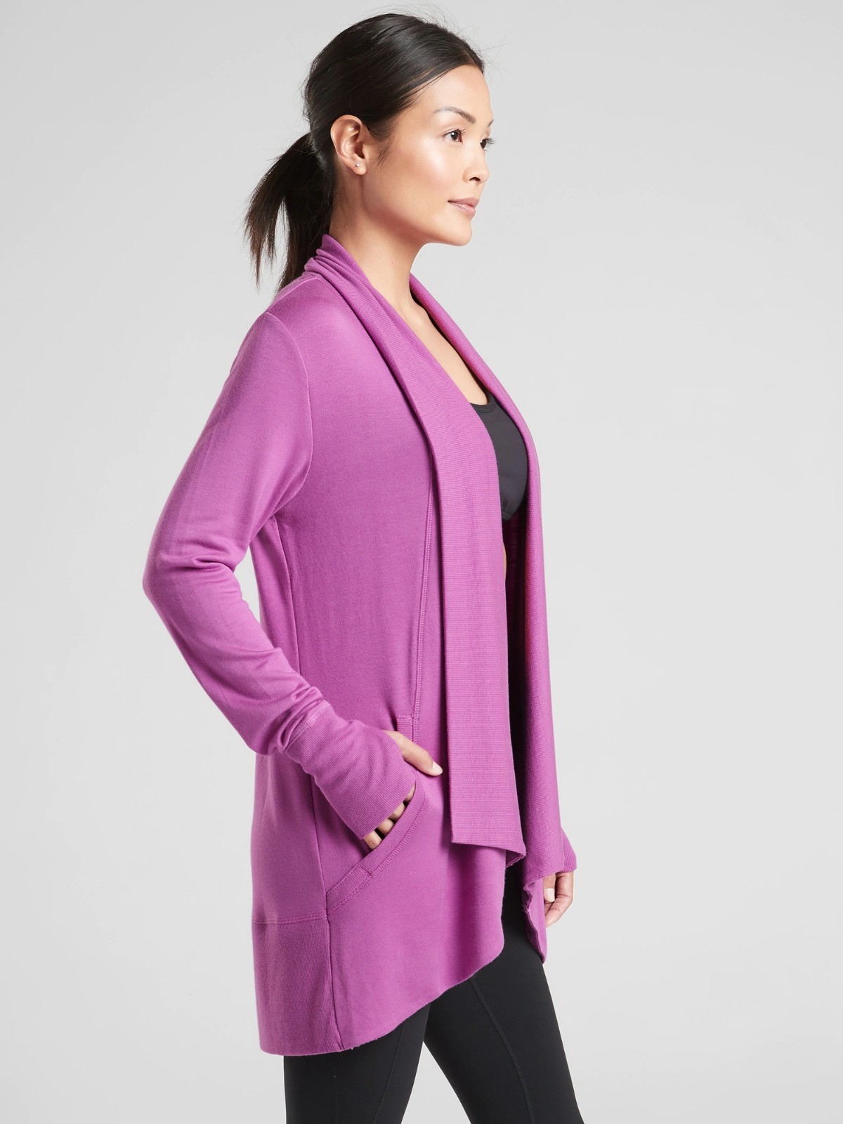 Athleta Pranayama Wrap Jacket cover up, Laurel Olive … Gem