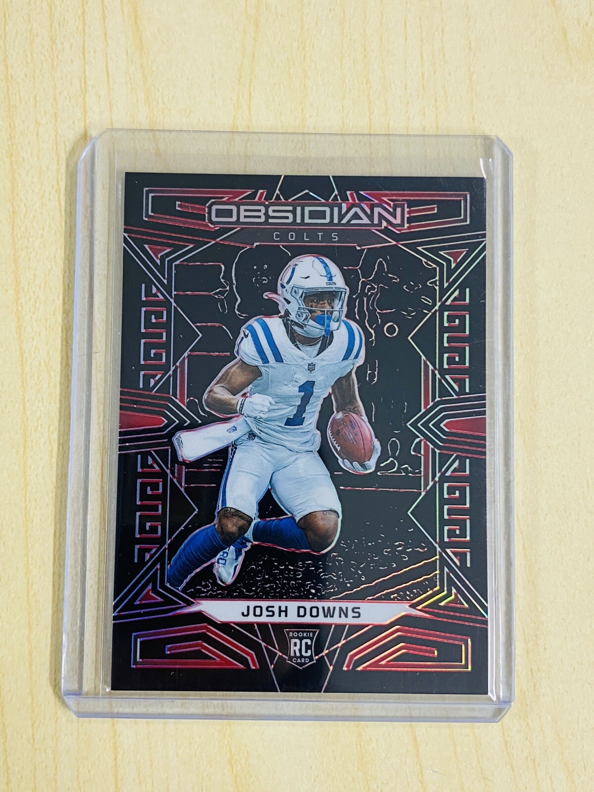 2023 Obsidian Electric Etch Red #145 Josh Downs /8 Colts Rookie Rc