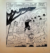 Blondie 213 Original Comic Art Splash Page Mimsy The Familiar Doll Paul Fung Jr