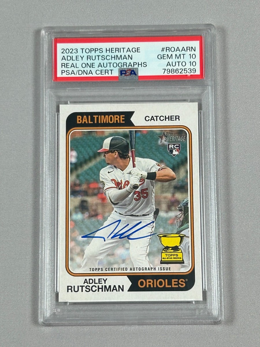 Adley Rutschman Signed 2023 Topps Heritage Real One Auto Card ROA Adley Rutschman Topps Heritage auto