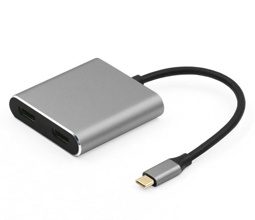 USB 3 Type C Male to 2x HDMI Video Out 