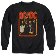 AC/DC Distressed Group Photo Black Sweatshirt