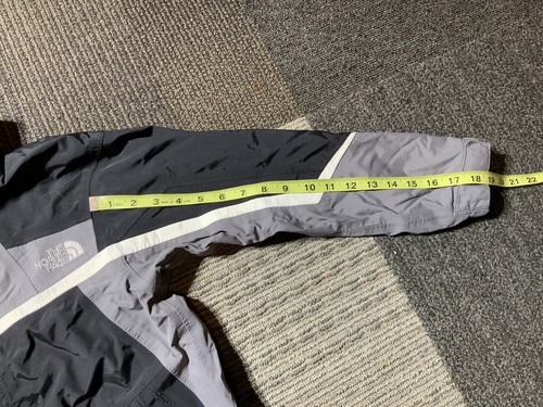 North Face Boys Medium Hyvent Black Gray Shell Jacket-No Hood - Picture 11 of 12